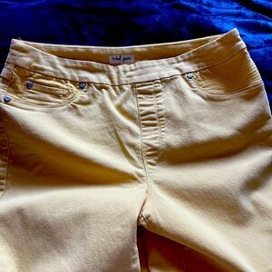 Tribal jeans pale yellow size8